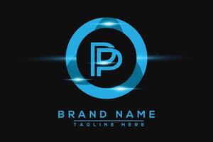 pp blauw logo ontwerp. vector logo ontwerp voor bedrijf.