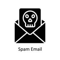 spam e-mail vector solide icoon stijl illustratie. eps 10 het dossier