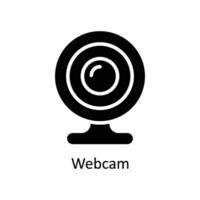 webcam vector solide icoon stijl illustratie. eps 10 het dossier