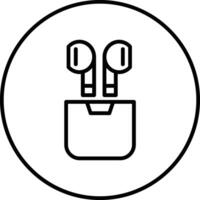 draadloze oortelefoons vector icoon