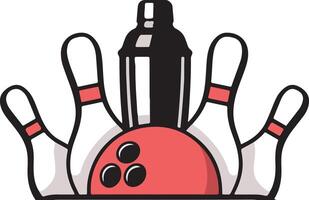 bowling team logo voor een bar vector