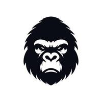 silhouet van een gorilla hoofd logo icoon symbool vector illustratie