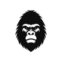 silhouet van een gorilla gezicht logo icoon symbool vector illustratie