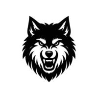 aftekenen boos wolf logo ontwerp icoon symbool vector illustratie