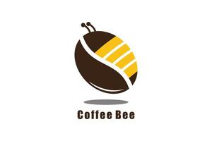 koffie logo ontwerp met bij logo concept modern vector