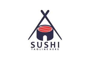 sushi logo ontwerp voor Japans voedsel restaurant vector