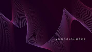 donker roze en Purper helling abstract achtergrond met dynamisch lijnen. futuristische technologie concept voor banier, presentatie, poster, web, behang, Hoes en brochure. vector illustratie