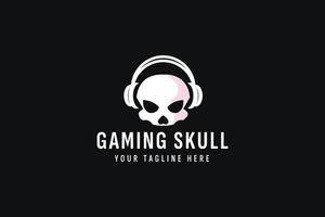 gaming schedel logo vector icoon illustratie