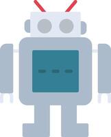 robot plat pictogram vector