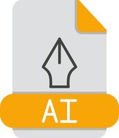 ai platte pictogram vector