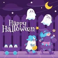 happy halloween trick or treat vector