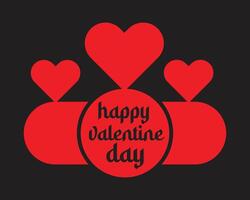 gelukkig Valentijn dag vector met liefde effect