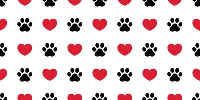 hond poot naadloos patroon voetafdruk hart Valentijn vector Frans bulldog puppy tekenfilm icoon sjaal geïsoleerd herhaling behang tegel achtergrond illustratie tekening ontwerp