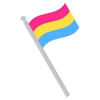 pansexueel trots vlag. lgbt vlag vector