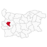 bulgarije kaart met Sofia hoofdstad stad vector