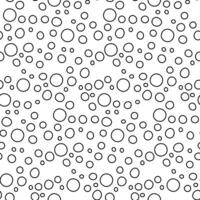 de bubbels tekening patroon. naadloos zeep bubbels patroon. vector in de hand gehouden achtergrond. schoonmaak of lichaam zorg behang. contour cirkels zijn zwart Aan wit. monochroom structuur