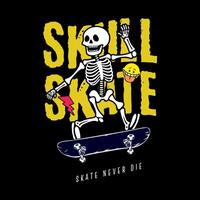 schedel skateboard vector kunst, illustratie en grafisch