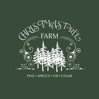 Kerstmis boom boerderij vector kunst, illustratie, icoon en grafisch