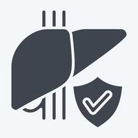 icoon lever oplossen. verwant naar hepatoloog symbool. glyph stijl. gemakkelijk ontwerp bewerkbaar. gemakkelijk illustratie vector