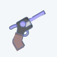 icoon revolver. verwant naar wapens symbool. tekening stijl. gemakkelijk ontwerp bewerkbaar. gemakkelijk illustratie vector