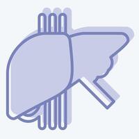 icoon gezond lever. verwant naar hepatoloog symbool. twee toon stijl. gemakkelijk ontwerp bewerkbaar. gemakkelijk illustratie vector