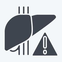 icoon lever probleem. verwant naar hepatoloog symbool. glyph stijl. gemakkelijk ontwerp bewerkbaar. gemakkelijk illustratie vector