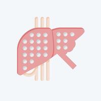 icoon lever fibrose. verwant naar hepatoloog symbool. vlak stijl. gemakkelijk ontwerp bewerkbaar. gemakkelijk illustratie vector