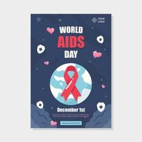 wereld aids dag poster vector