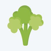 icoon bloemkool. verwant naar veganistisch symbool. vlak stijl. gemakkelijk ontwerp bewerkbaar. gemakkelijk illustratie vector