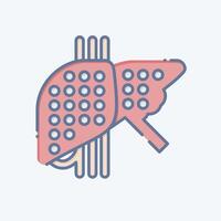 icoon lever fibrose. verwant naar hepatoloog symbool. tekening stijl. gemakkelijk ontwerp bewerkbaar. gemakkelijk illustratie vector