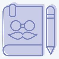 icoon notebook. verwant naar hipster symbool. twee toon stijl. gemakkelijk ontwerp bewerkbaar. gemakkelijk illustratie vector
