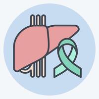 icoon kanker. verwant naar hepatoloog symbool. kleur maat stijl. gemakkelijk ontwerp bewerkbaar. gemakkelijk illustratie vector