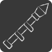 icoon bazooka. verwant naar wapens symbool. krijt stijl. gemakkelijk ontwerp bewerkbaar. gemakkelijk illustratie vector