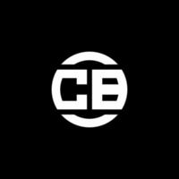 Cb logo monogram geïsoleerd op cirkel element ontwerpsjabloon vector