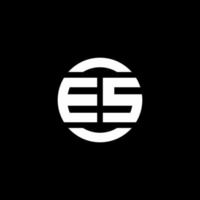 es logo monogram geïsoleerd op cirkel element ontwerpsjabloon vector