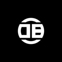 DB logo monogram geïsoleerd op cirkel element ontwerpsjabloon vector