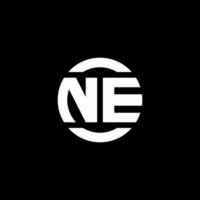 ne logo monogram geïsoleerd op cirkel element ontwerpsjabloon vector