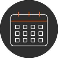 kalender blauw gevulde icoon vector