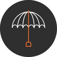 paraplu blauw gevulde icoon vector