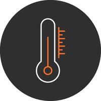 thermometer blauw gevulde icoon vector