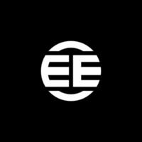 ee logo monogram geïsoleerd op cirkel element ontwerpsjabloon vector