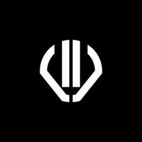 vv monogram logo cirkel lint stijl ontwerpsjabloon vector