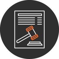 wettelijk document blauw gevulde icoon vector