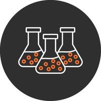 chemie blauw gevulde icoon vector