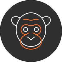 gorilla blauw gevulde icoon vector