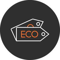 eco label blauw gevulde icoon vector