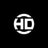 hd logo monogram geïsoleerd op cirkel element ontwerpsjabloon vector