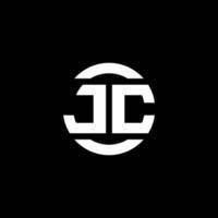 jc logo monogram geïsoleerd op cirkel element ontwerpsjabloon vector