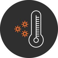 thermometer blauw gevulde icoon vector