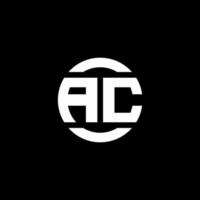 ac logo monogram geïsoleerd op cirkel element ontwerpsjabloon vector